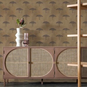 Kenya Trees - a CS&Co wallpaper by Rene Veldsman, textured with baobab trees forming a pattern