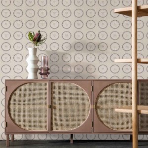 Spinning Plates - a CS&Co wallpaper by Rene Veldsman, plate pattern created on coloured background